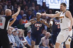 上赛季西部半决赛打满7场！ESPN明日胜率预测：雷霆64% 掘金36%