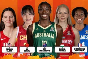 又美又能打！女篮世预赛首日最佳阵容：李月汝、克拉克、马隆加等