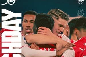 剑指三分！阿森纳发布对阵埃弗顿海报，萨卡、约克雷斯等球员出镜