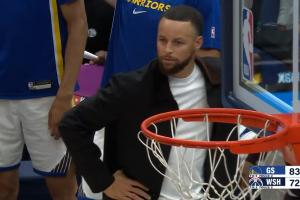 把库里吓坏了！梅尔顿突然暴起 战斧隔扣辽宁旧将库珀！