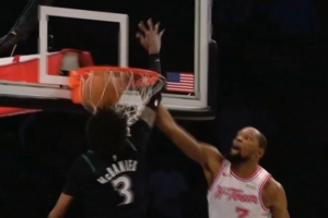 找回面子！杜兰特长臂抢断一条龙快攻隔扣麦丹 分差来到1分