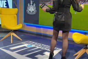 魔性的笑声！曼城女主持激动庆祝进球时刻