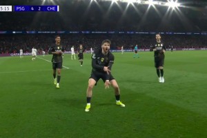 纯个人炸裂能力！K77内切暴力兜射死角破门！大巴黎4-2领先切尔西