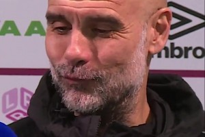 瓜迪奥拉直言哈兰德受伤部位“很特殊”：希望他妻子今晚会开心~